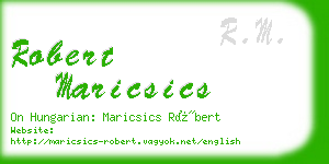 robert maricsics business card